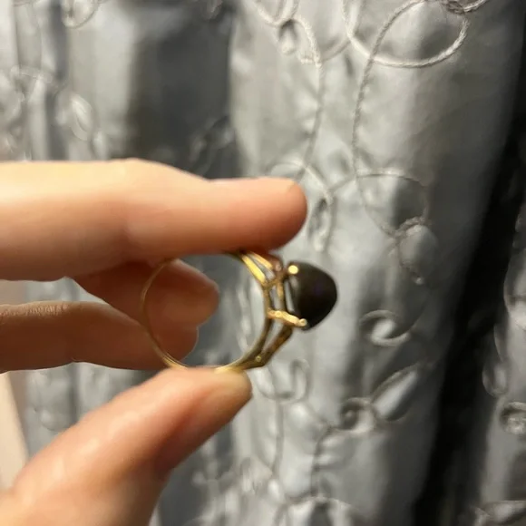 Rare vintage Koroit opal, in Queensland, Australia; set In 10 k gold - Picture 9 of 14